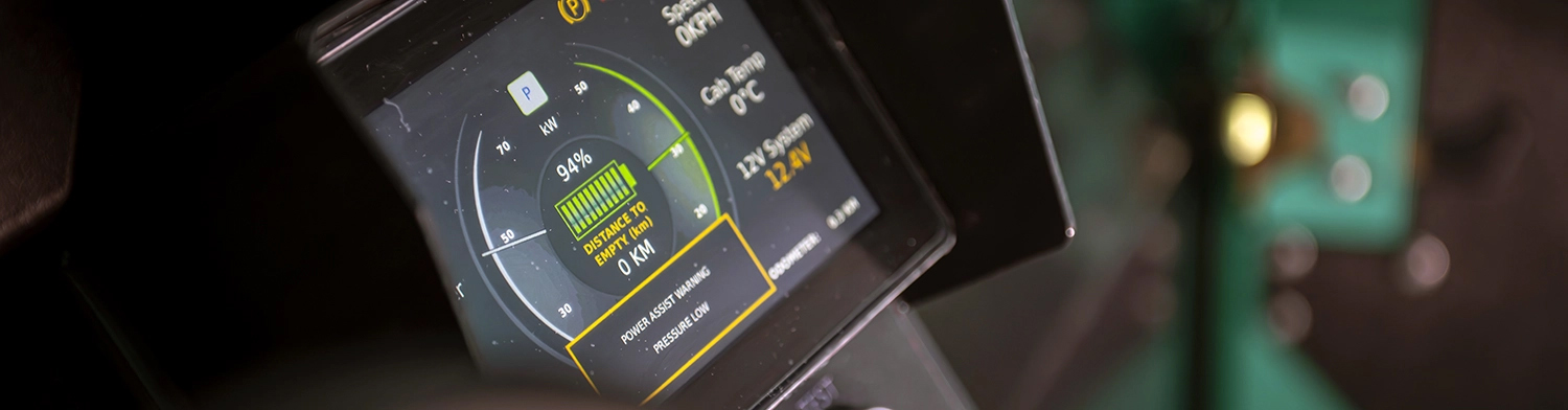 5-inch CAN Bus Display in mining vehicle dashboard